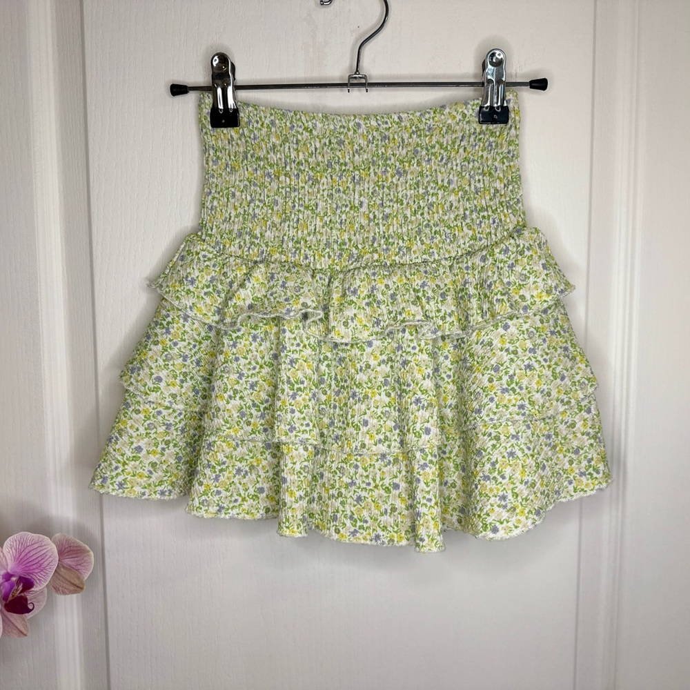 Zara Kids Floral Skort - Green and White (8)
